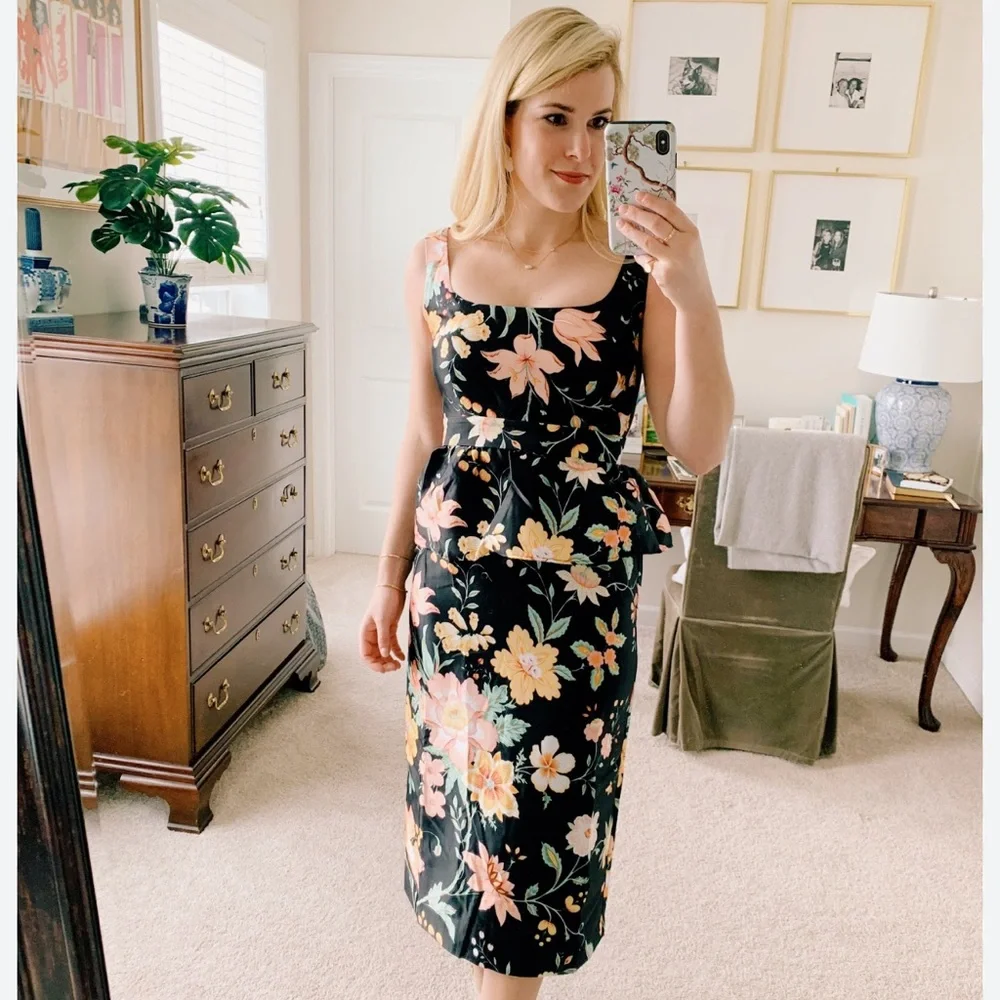 NWT Tuckernuck Floral Peplum Dress - Picture 1 of 2